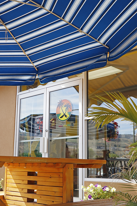 Looking into restaurant from patio